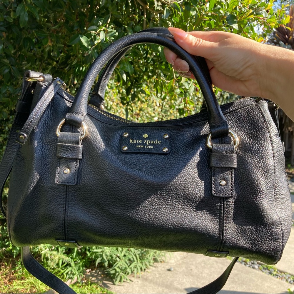 Kate Spade Black Leather Satchel - Picture 2 of 12